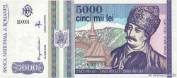 5000 Lei Petit numéro RUMÄNIEN  1993 P.104