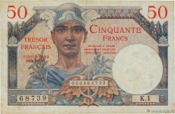 50 Francs TRÉSOR FRANÇAIS FRANCIA  1947 VF.31.01