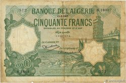 50 Francs ALGERIA  1937 P.080 VG