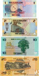 1, 2, 10 et 20 Leones Lot SIERRA LEONE  2022 P.34, P.35, P.37 et P.38 UNC-