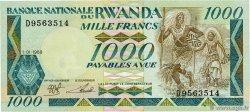 1000 Francs RWANDA  1988 P.21a NEUF