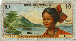 10 Francs FRENCH ANTILLES  1964 P.08b F