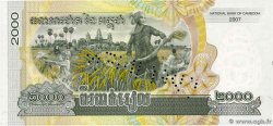 2000 Riels Spécimen CAMBODIA  2007 P.59as UNC