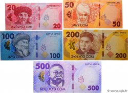 20 au 500 Som Lot KIRGHIZISTAN  2023 P.34 au P.38