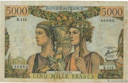 5000 Francs TERRE ET MER FRANCE  1952 F.48.07 pr.TTB
