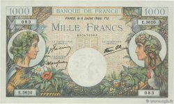 1000 Francs COMMERCE ET INDUSTRIE FRANCIA  1944 F.39.10