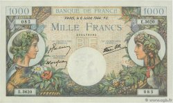 1000 Francs COMMERCE ET INDUSTRIE FRANCE  1944 F.39.10 AU+