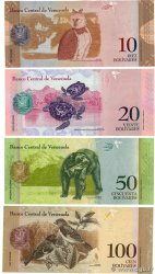 10, 20, 50 et 100 Bolivares Lot VENEZUELA  2009 P.090b, P.091a, P.092j et P.093g UNC-