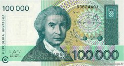 100000 Dinara CROATIA  1993 P.27a UNC