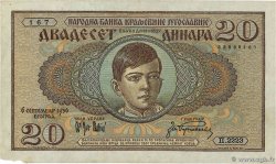 20 Dinara YUGOSLAVIA  1936 P.030 F+