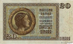 20 Dinara YUGOSLAVIA  1936 P.030 F+