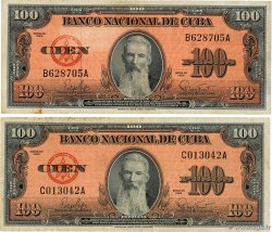 100 Pesos Lot CUBA  1959 P.093