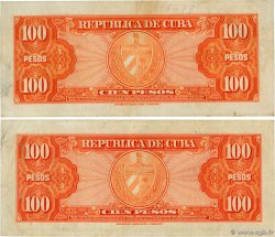 100 Pesos Lot CUBA  1959 P.093 MBC