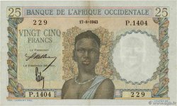 25 Francs AFRIQUE OCCIDENTALE FRANÇAISE (1895-1958)  1943 P.38