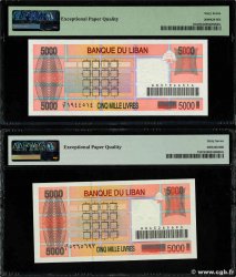 5000 Livres Lot LIBANON  1995 P.071b et P.075 ST