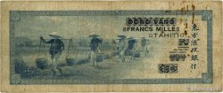 1000 Francs TAHITI  1943 P.18a B+