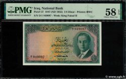 1/4 Dinar IRAK  1955 P.037 fST