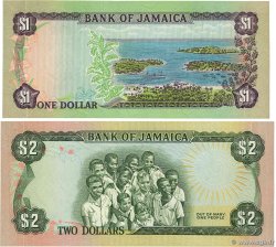 1 et 2 Dollars Lot JAMAICA  1989 P.64a et P.65a AU