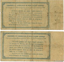 1 Franc Lot FRANCE régionalisme et divers Montluçon, Gannat 1914 JP.084.05 pr.TB