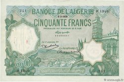 50 Francs ALGERIA  1936 P.080a q.SPL