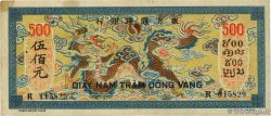 500 Piastres bleu FRENCH INDOCHINA  1944 P.068 F+