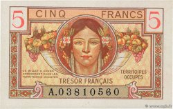 5 Francs TRÉSOR FRANÇAIS FRANKREICH  1947 VF.29.01 fST+