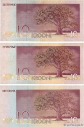10 Krooni Lot ESTONIE  1991 P.72b TTB
