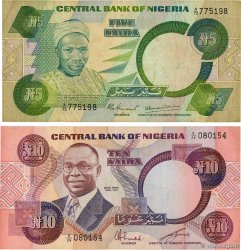 5 et 10 Naira Lot NIGERIA  1979 P.20a et   P.21a TB