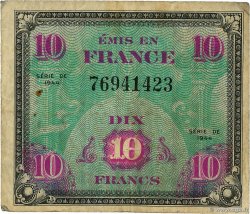 10 Francs DRAPEAU FRANCIA  1944 VF.18.01 MB