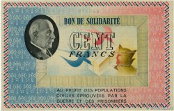 100 Francs BON DE SOLIDARITÉ FRANCE régionalisme et divers  1941 KL.10C1