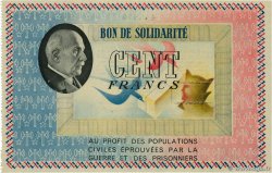 100 Francs BON DE SOLIDARITÉ FRANCE regionalism and miscellaneous  1941 KL.10C1