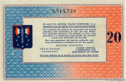 20 Francs BON DE SOLIDARITÉ FRANCE régionalisme et divers  1941 KL.08C3 SUP