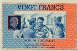 20 Francs BON DE SOLIDARITÉ FRANCE régionalisme et divers  1941 KL.08C3 SUP