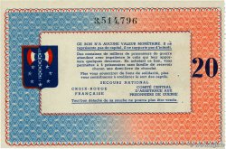 20 Francs BON DE SOLIDARITÉ FRANCE Regionalismus und verschiedenen  1941 KL.08C3 VZ