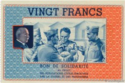 20 Francs BON DE SOLIDARITÉ FRANCE regionalism and miscellaneous  1941 KL.08C3 XF