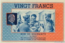 20 Francs BON DE SOLIDARITÉ FRANCE Regionalismus und verschiedenen  1941 KL.08C3 VZ