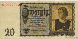 20 Reichsmark DEUTSCHLAND  1939 P.185 SS