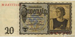 20 Reichsmark DEUTSCHLAND  1939 P.185 fSS