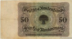 50 Rentenmark GERMANY  1925 P.171 F+