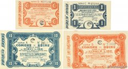 50 Centesimi, 1, 5 et 10 Lire Lot ITALIE Udine 1918 P.- pr.NEUF