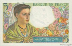 5 Francs BERGER FRANCE  1943 F.05.05 UNC