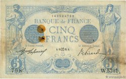 5 Francs BLEU FRANCIA  1915 F.02.27 MB