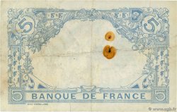 5 Francs BLEU FRANCIA  1915 F.02.32 BC+