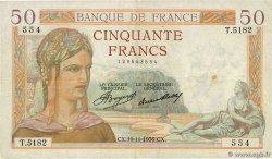 50 Francs CÉRÈS FRANCIA  1936 F.17.31 q.BB