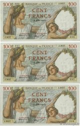 100 Francs SULLY Consécutifs FRANCIA  1939 F.26.12 AU+