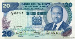 20 Shillings KENYA  1987 P.21f pr.NEUF