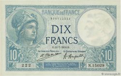 10 Francs MINERVE FRANKREICH  1924 F.06.08