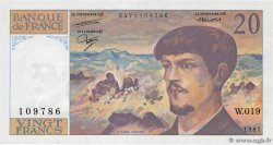 20 Francs DEBUSSY FRANCE  1987 F.66.08W19 pr.NEUF