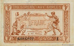 1 Franc TRÉSORERIE AUX ARMÉES 1917 FRANCIA  1917 VF.03.09 AU