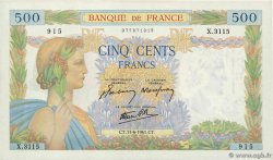 500 Francs LA PAIX FRANCE  1941 F.32.18 SUP